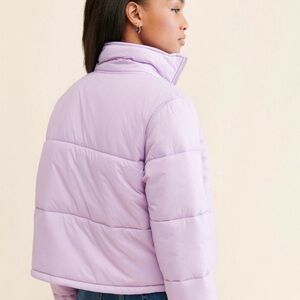 Show Me Your Mumu Snowbird Cropped Puffer- Purple Small